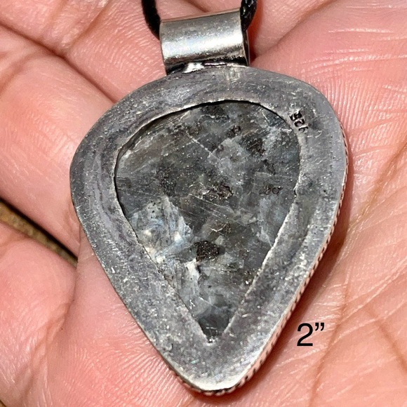 Larvikite Feldspar Pendant 2” - Picture 3 of 11